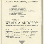 Archiwum 1912 Program Pierwszego Wieczorku