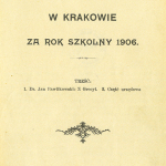 Archiwum sprawozdanie 1906 strona tytułowa