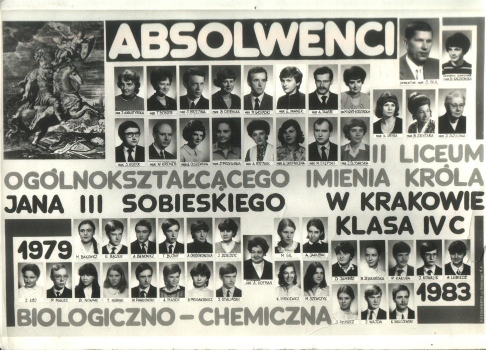 Tableau abiturientów Klasa biol-chem 1983