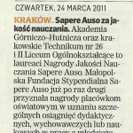 2011 Nagroda Jakości Nauczania Sapere Auso (2)