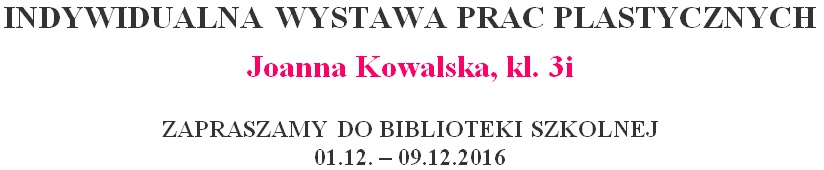 Wystawa indywidualna w bibliotece